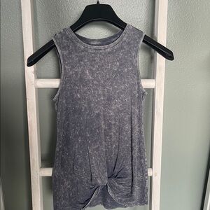 Wonder Nation Charcoal Knot-Front Tank Top